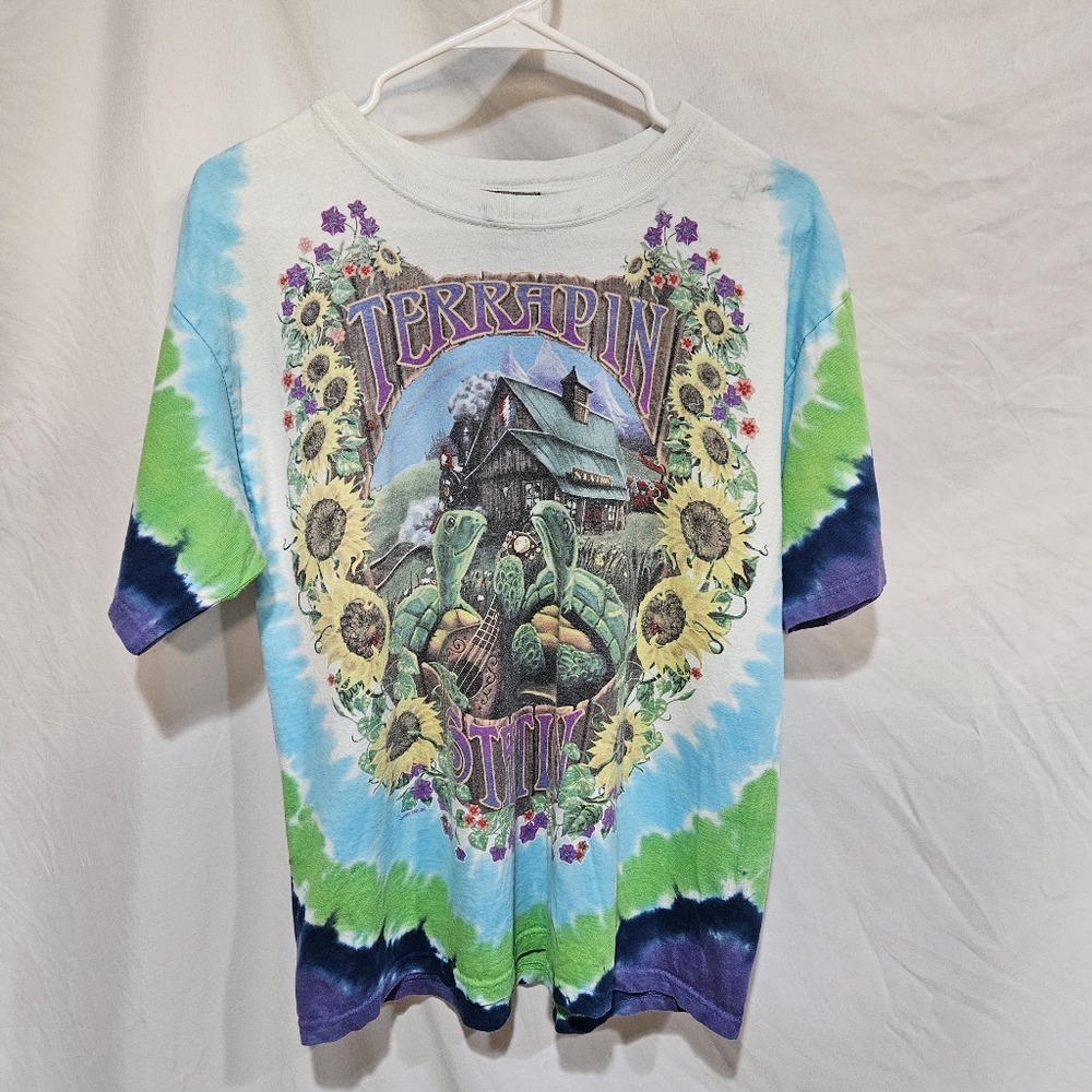 Liquid Blue Grateful Dead Terrapin Station Tie-Dye Short Sleeve T-Shirt Sz Med